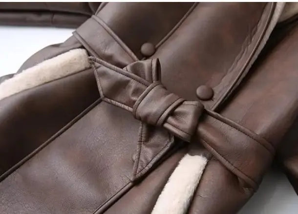 Women’s Fur Collar Belted Coat