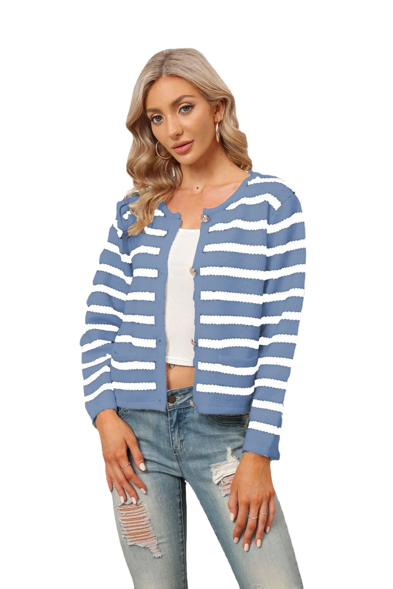 The Leni Striped Cardigan