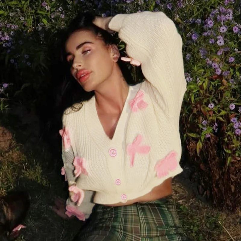 Knitted Bow Cardigan