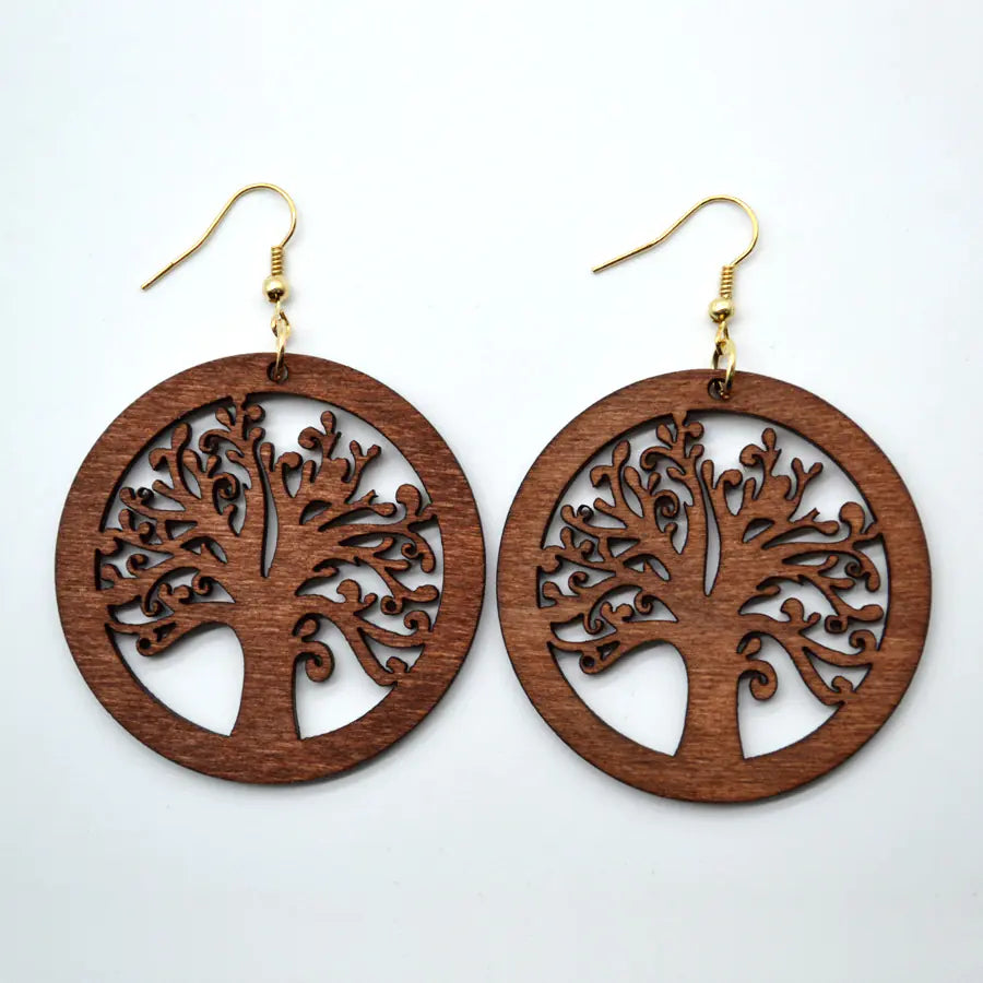 Rosewood Halo Earrings