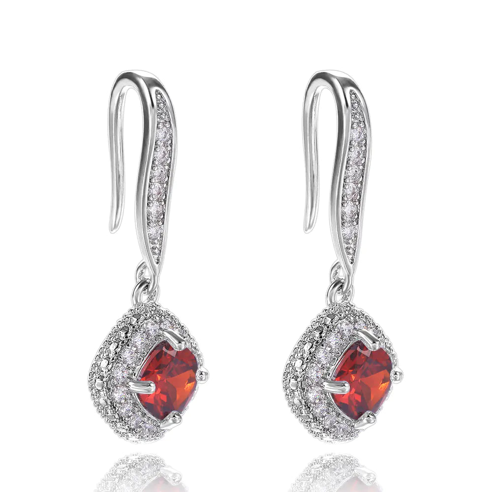 Square Zircon Earrings