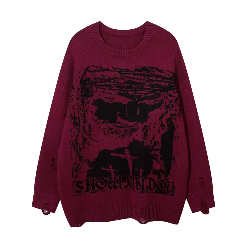 Oversized Anime Sweater