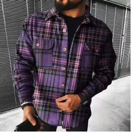 Men’s Plaid Long-Sleeve Shirt