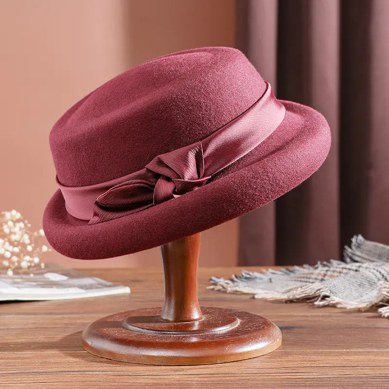 French Style Woolen Bucket Hat