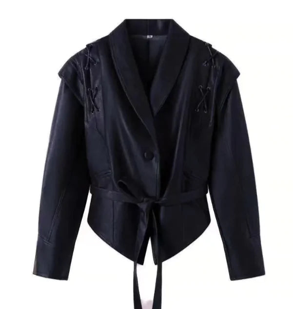 Women’s Biker Style Leather Jacket