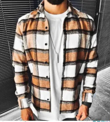 Men’s Plaid Long-Sleeve Shirt