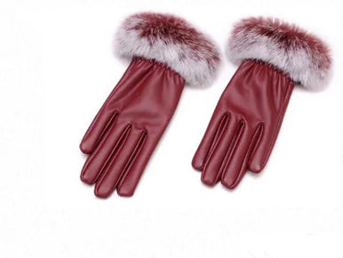 Fur Lined Leather Gloves