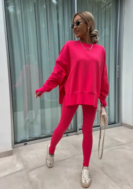Split Hem Sweater Set