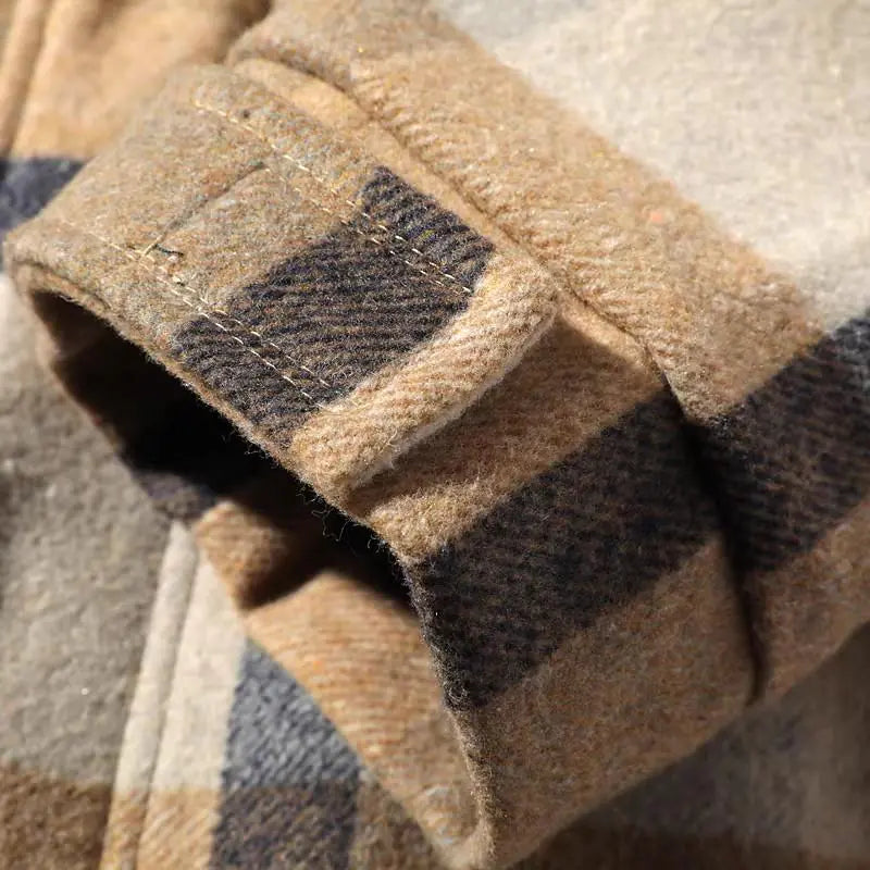 Men’s Wool Plaid Coat