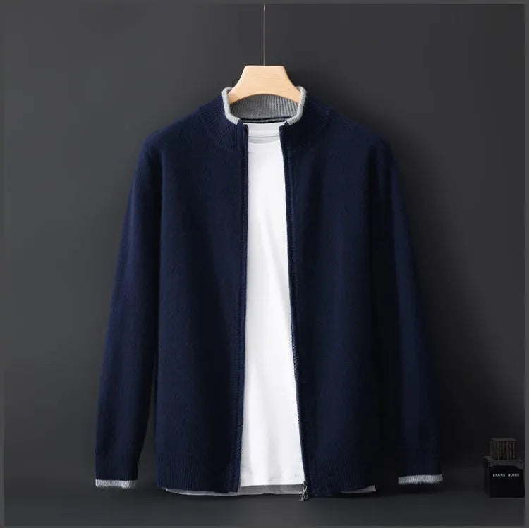 Men’s Stand Collar Knit Jacket