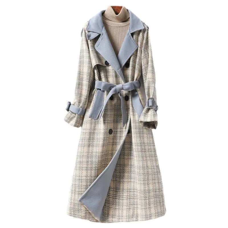 Women’s Blue Plaid Wool Jacket