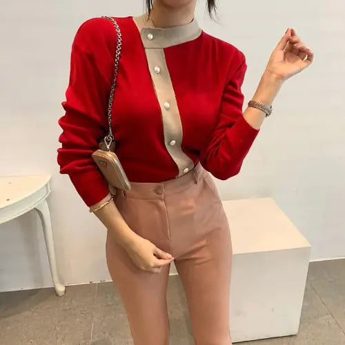 The Zoey Colorblock Cardigan