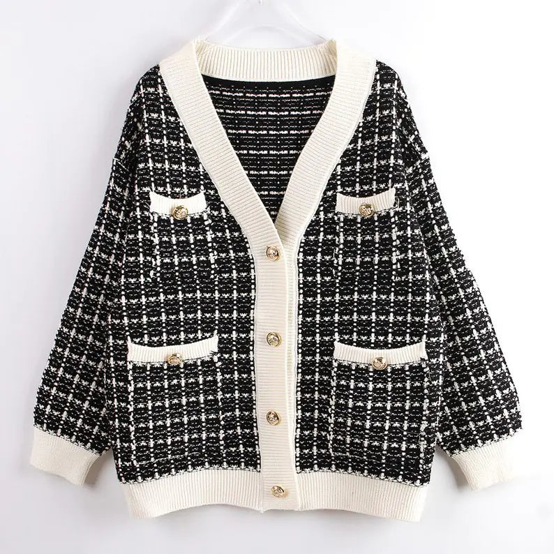 The Lila Plaid Cardigan