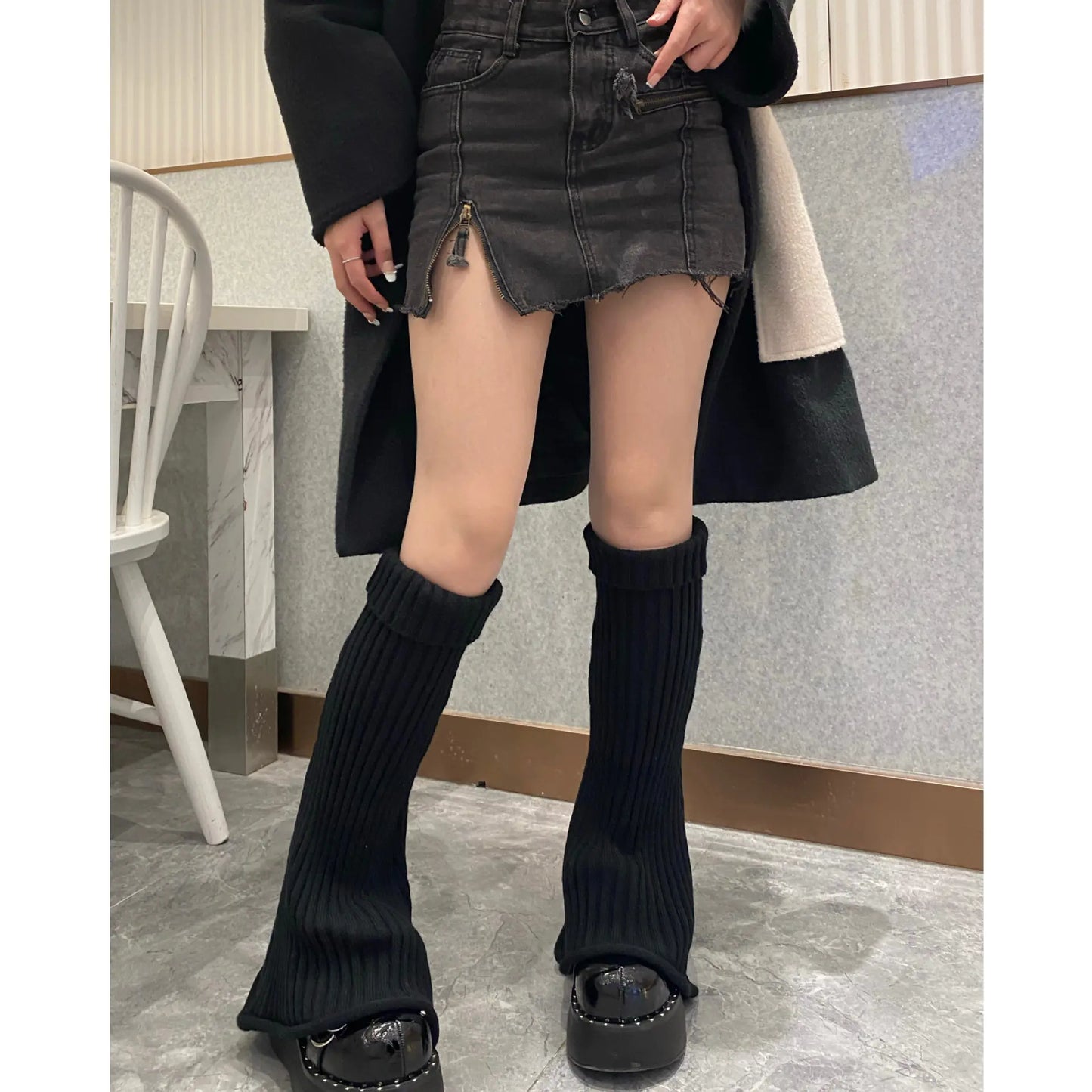 Striped Knit Warmers