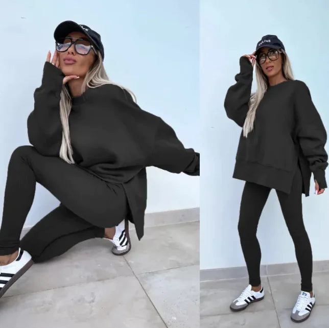 Split Hem Sweater Set