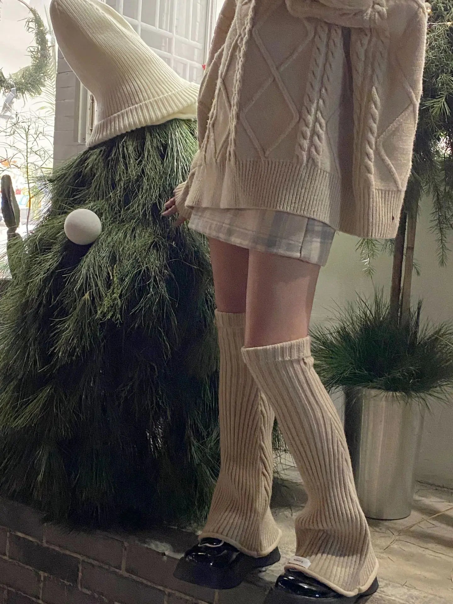Striped Knit Warmers