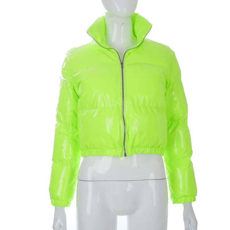 Women’s Leather Bubble Coat