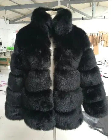 Women’s Plush Fox Style Coat