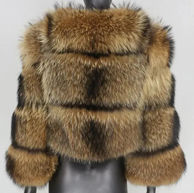 Women’s Cropped Faux Fur Coat