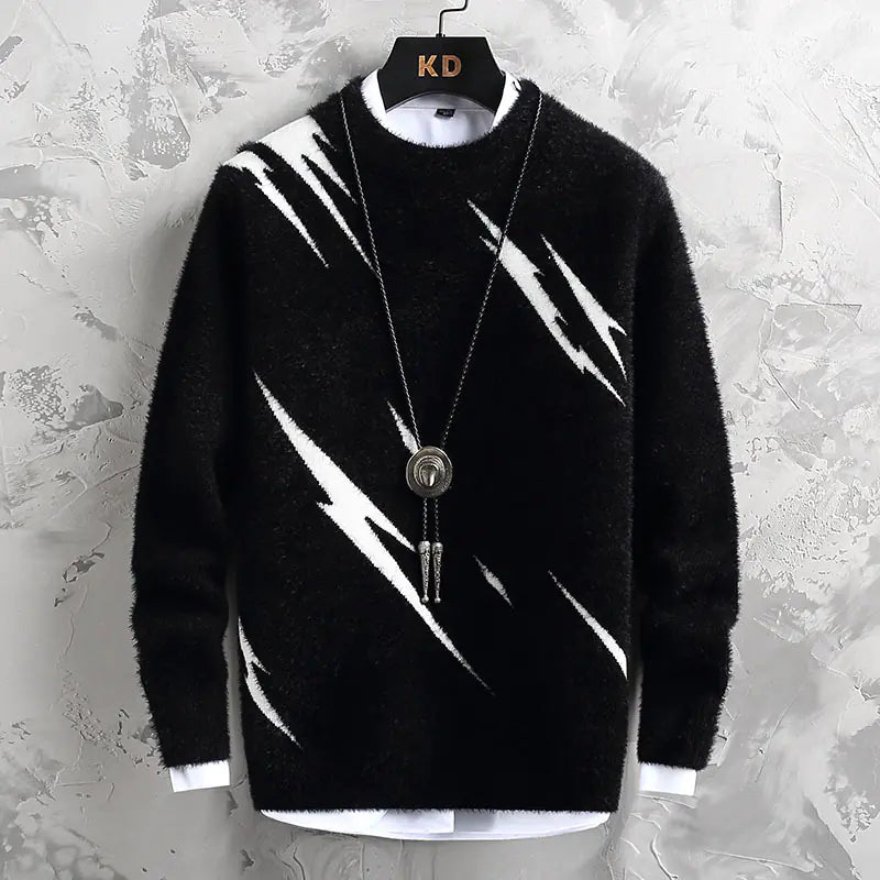 Men’s Jacquard Crew Neck Sweater