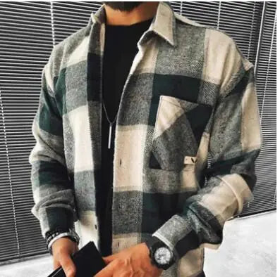 Men’s Plaid Long-Sleeve Shirt