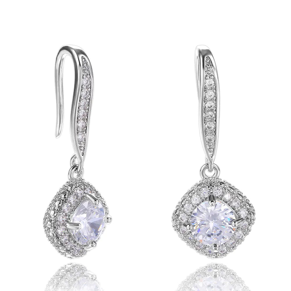 Square Zircon Earrings