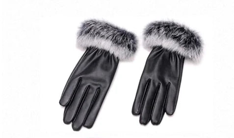 Fur Lined Leather Gloves