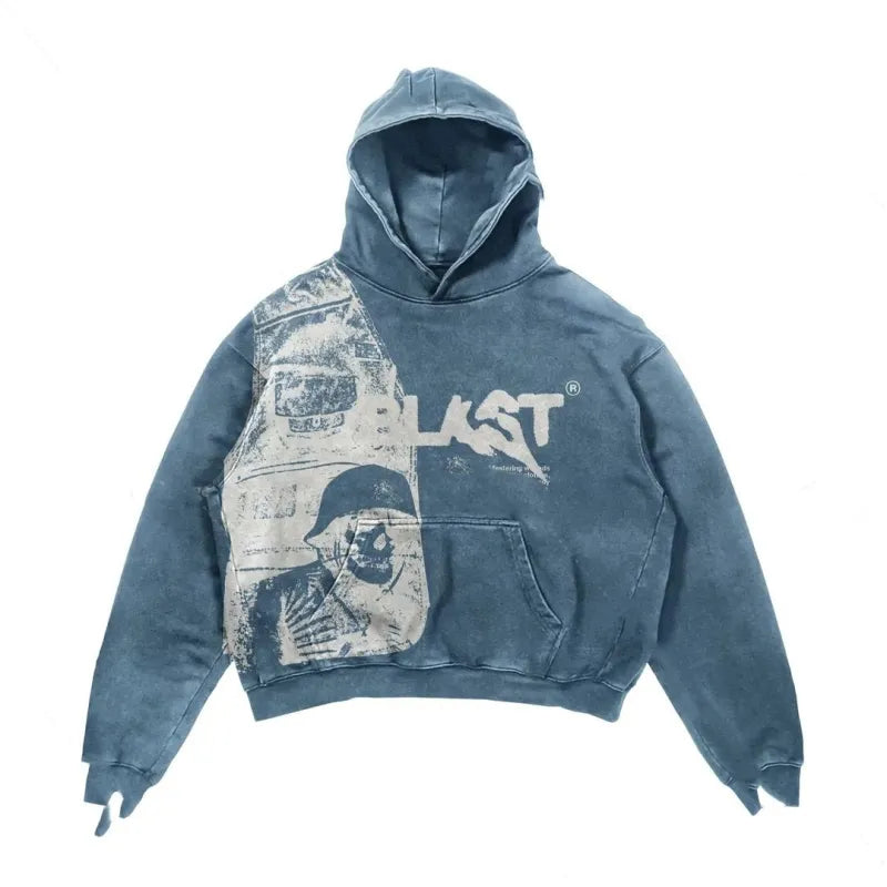 Men’s Retro Y2K Hoodie Coat