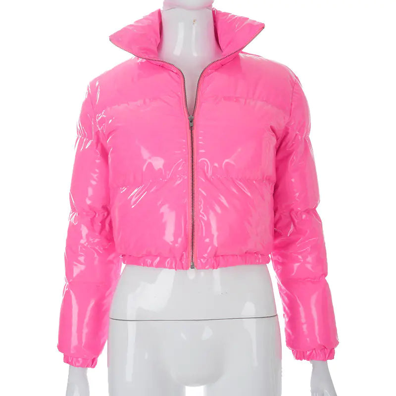 Women’s Leather Bubble Coat