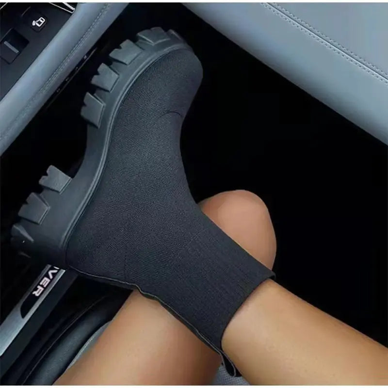 Sleek Chunky Knit Boots