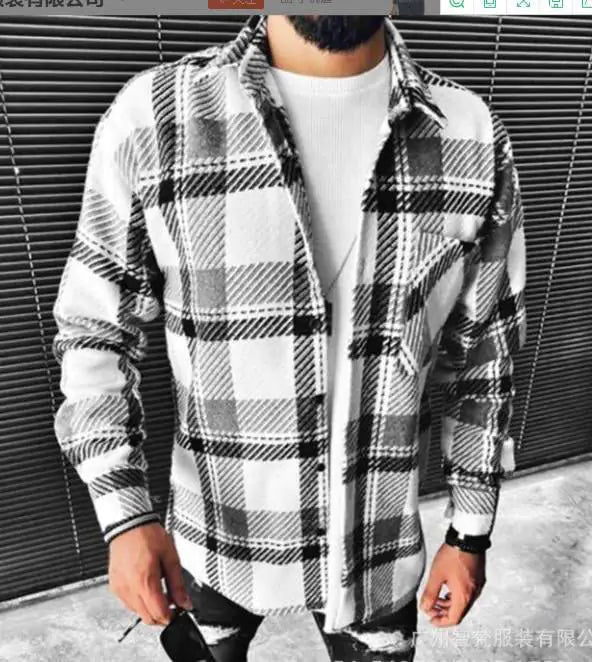 Men’s Plaid Long-Sleeve Shirt