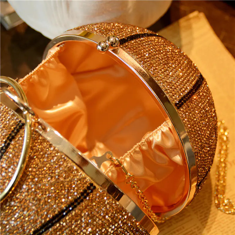 Rhinestone Sphere Bag