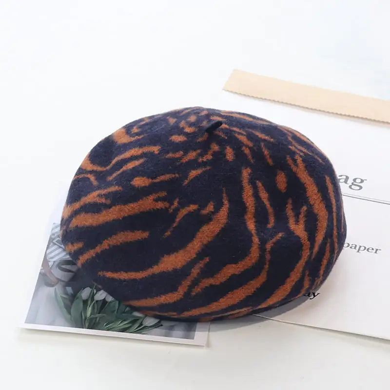 Women's Striped Jacquard Beret