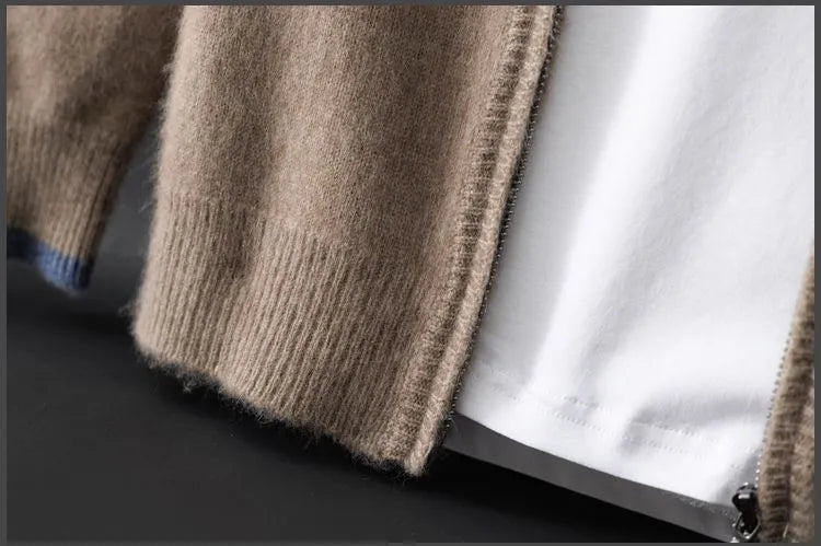 Men’s Stand Collar Knit Jacket