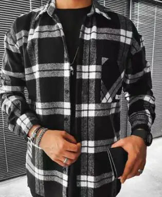 Men’s Plaid Long-Sleeve Shirt