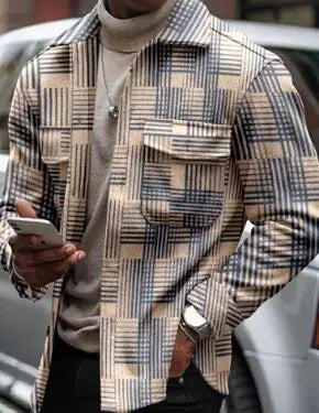 Men’s Plaid Long-Sleeve Shirt