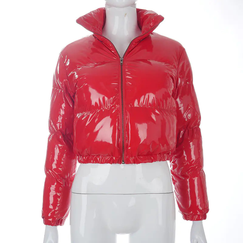 Women’s Leather Bubble Coat