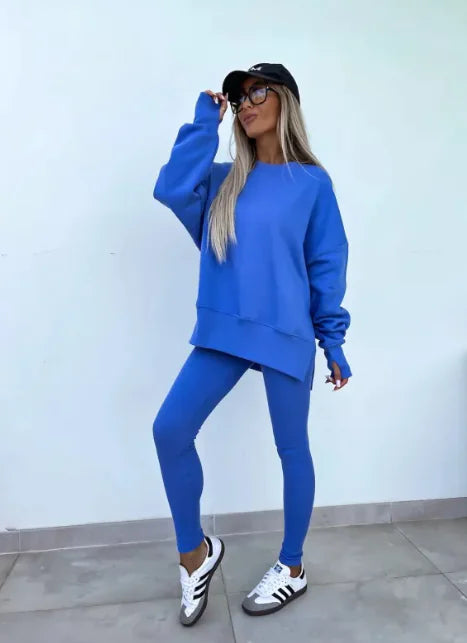 Split Hem Sweater Set