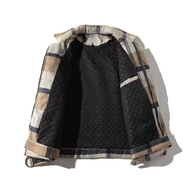 Men’s Wool Plaid Coat