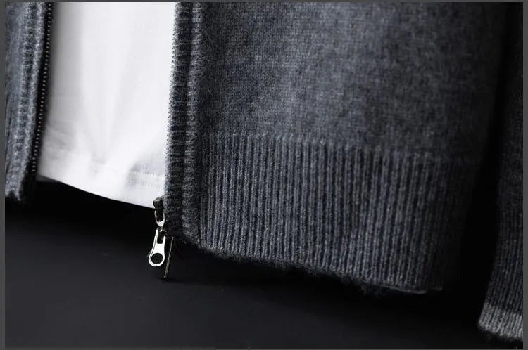 Men’s Stand Collar Knit Jacket