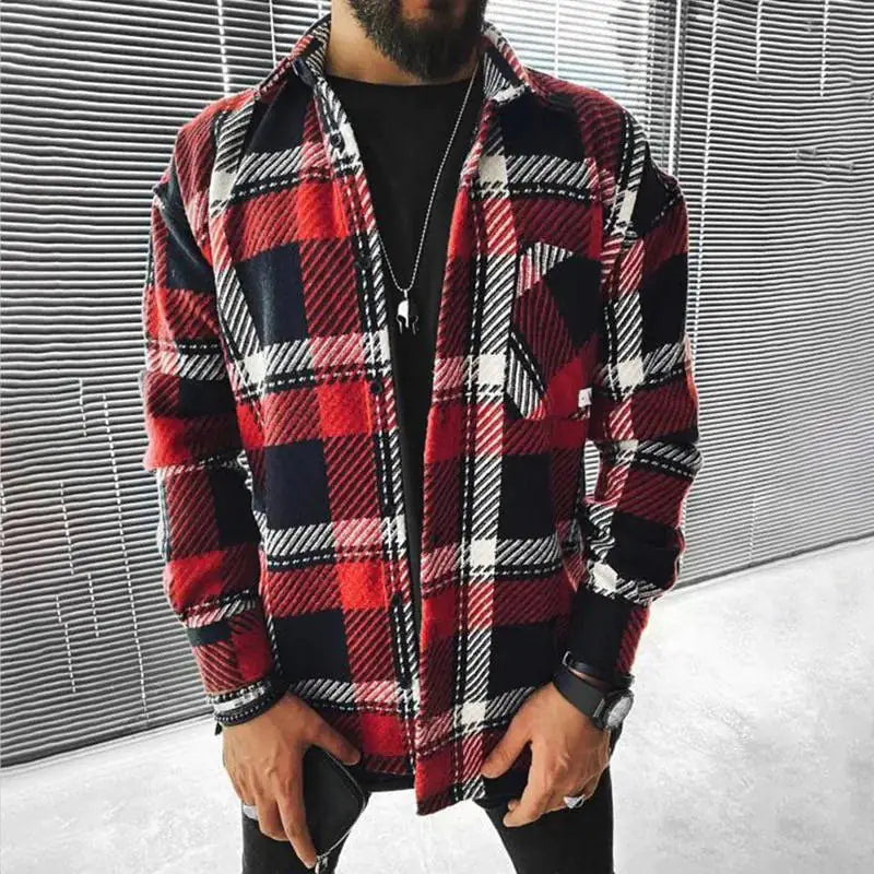 Men’s Plaid Long-Sleeve Shirt