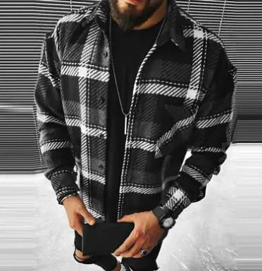 Men’s Plaid Long-Sleeve Shirt