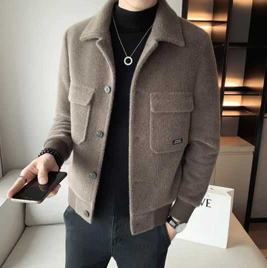Men's Velvet Fur Coat