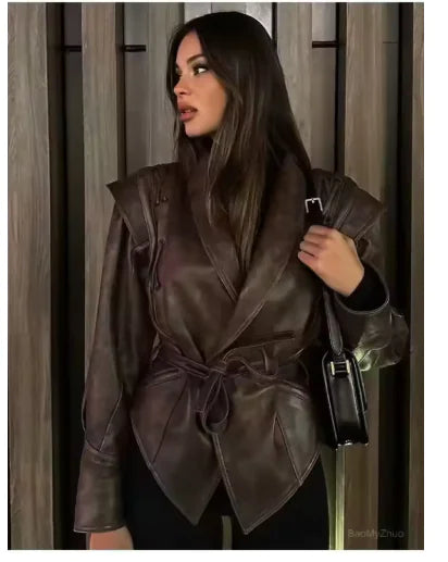 Women’s Biker Style Leather Jacket