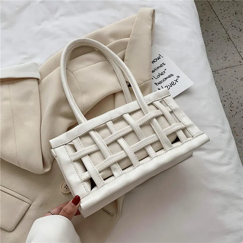 Woven Hollow Handbag