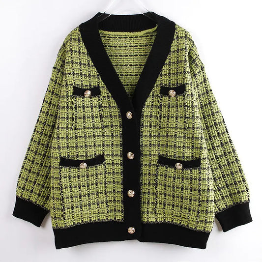 The Lila Plaid Cardigan