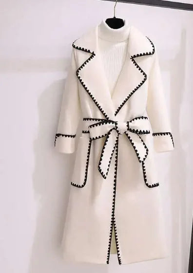 Women’s Lace-Up Wool Coat