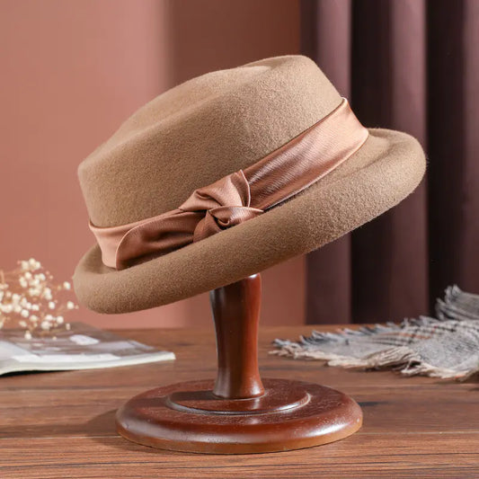 French Style Woolen Bucket Hat