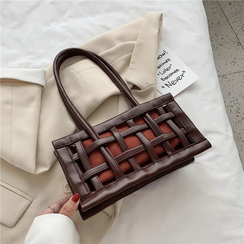 Woven Hollow Handbag