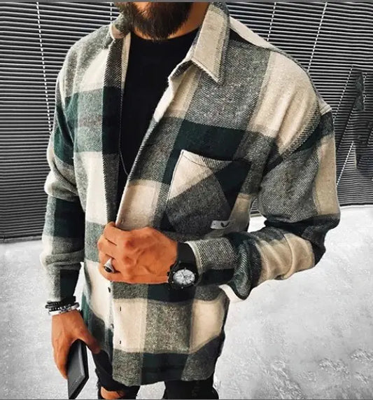 Men’s Plaid Long-Sleeve Shirt